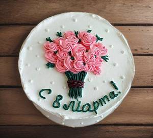 Cake  Flower Blueberry Design Cake