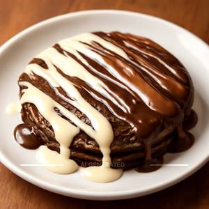 Triple chocolate pancake
