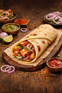 Tandoori Paneer Tikka Kathi Roll