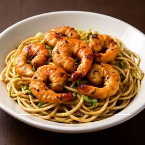 Butter Pepper Garlic Noodles Prawns