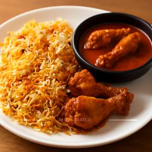 Chicken Wings Biryani [ 3 Pcs ]