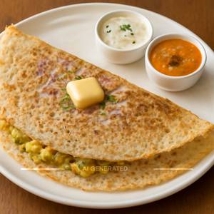 Butter Onion Rava Masala Dosa