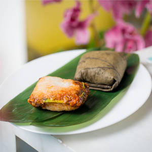 Vegetable Sticky Rice In Lotus Leaf