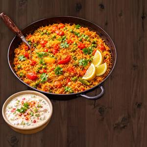 Special Tawa Pulao with Raita