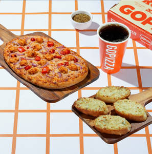 Chicken Tikka Pizza + Cheese garlic bread + Pepsi