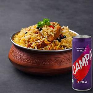 Hyderabadi Soya Chaap Biryani + Drink Combo