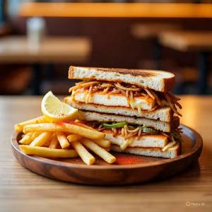Cheesy paneer grill sandwich 