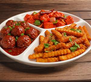 Veg Manchurian with kathi Roll