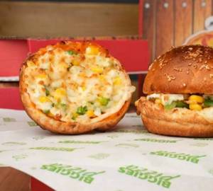 Special Veg Pizza Burger