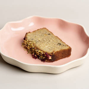 Rose & Pistachio Tea Cake Slice