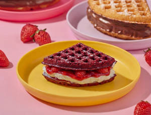 Berry Red velvet Waffle