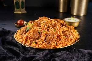 Hyderabadi Lazeez Bhuna Murgh Biryani (Dum Chicken Biryani)(Spicy)