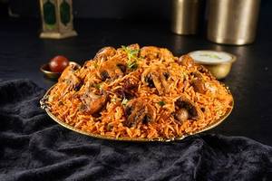 Hyderabadi Taj-e-Khumb Biryani (Mushroom Biryani)(Spicy)