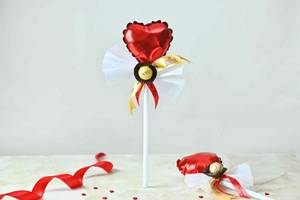 Valentine Single Red Heart Balloon Bouquet