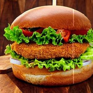 Chicken kebab burger