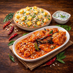 Veg Fried Rice + Paneer 65 +kachumber