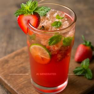 Strawberry Mint Mocktail