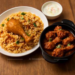 Chicken Biryani 1 Plate + Bhuna Chicken 6 Pieces ( Couple Combo)