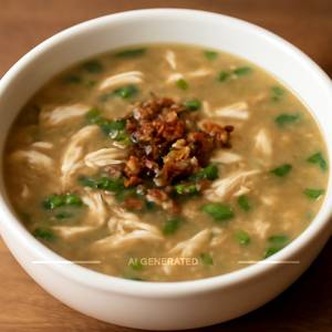 Chicken Burnt Garlic Soup