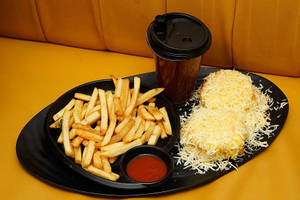Egg Nest + French Fries + Lemon Iced Tea