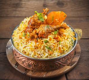 Chicken biryani with chicken Lollipop