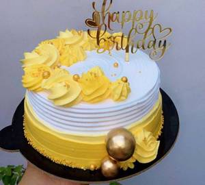 Pineapple Birthday Flower Design Cake