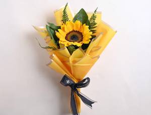 Sunflower in a Yellow Premium Paper