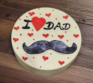 I Love Dad Pineapple Design Cake