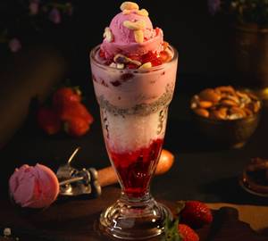 Rose falooda with ice cream