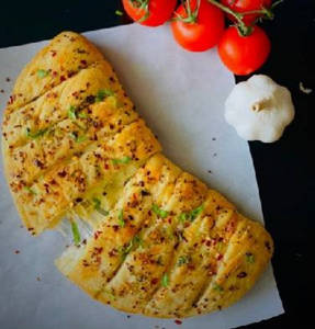 Chicken Peproni Stuffed Garlic Bread
