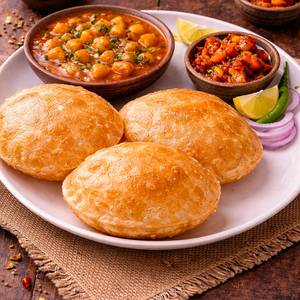 3 Poori With Chole
