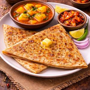2 Paratha With Aloo Sabzi