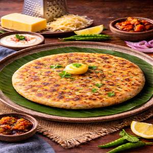1 Ghee Paneer Cheese Paratha With Raita