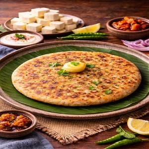 1 Ghee Paneer Methi Onion Paratha With Raita