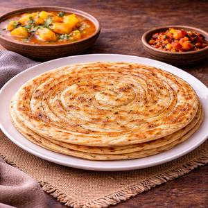 1 Ghee Lachha Paratha With Aloo Sabzi