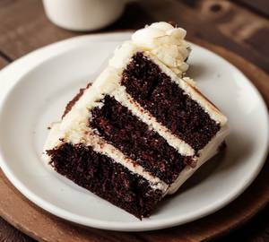 Choco vanilla egg less cake butter cream cake