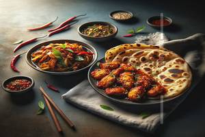 Alu Paratha [2pcs] +Chilly Chicken [4pcs]