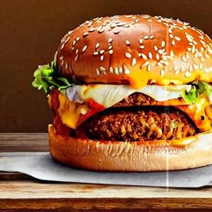 Messy Cheese Burger