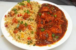 Egg Chichicken Fried Rice+chicken Manchurian [4 Pieces]