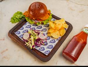 Buttermilk Soaked Crispy Chicken Burger