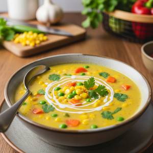 Sweet corn soup veg