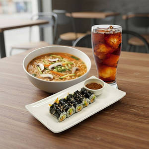 Ramen + Veg Mini Gimbap 4pcs + Soft Drink