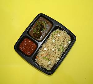 Paneer Noodles + Veg Manchurian