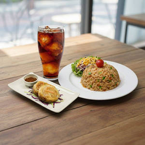 Chicken Fried Rice + Mandu 2pcs + Soft Drink