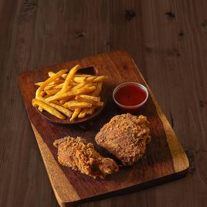 2Pc Hot & Crispy Chicken With French