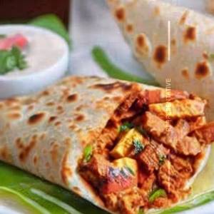 Paneer Schezwan Shawarma In Paratha