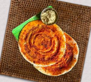 2 Pieces Podi Kal Dosai With Fish Curry