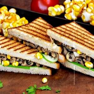 Mushroom Cheese Corn Jumbo Sandwich