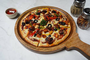 Classic Bbq Mushroom & Cottage Cheese Pizza