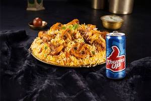 Taj-e-Khumb Biryani with Thums Up